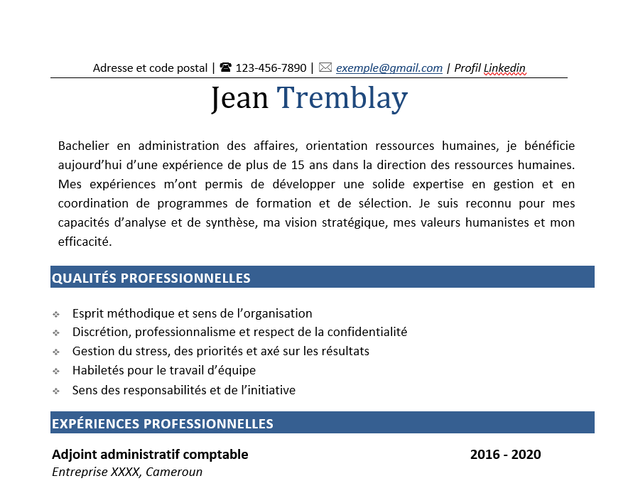 CV Mixte